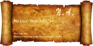 Neisz Adrián névjegykártya