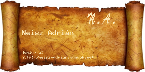 Neisz Adrián névjegykártya